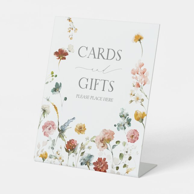 Signe De Table Elégant Jardin Fleurs Fête des mariées Cadeau (Recto)