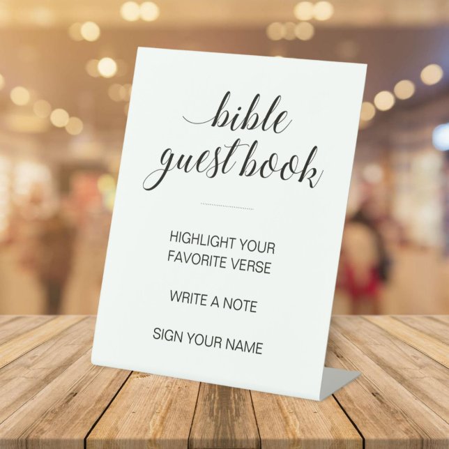 Signe De Table Élégant livre d'invité du Mariage de la Bible (Créateur téléchargé)