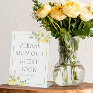 Signe De Table Élégant Livre d'invité Mariage de la taille de la