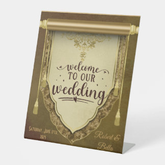 Signe De Table Élégant Mariage médiéval personnalisé