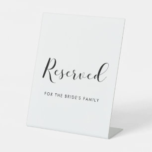 Signe De Table Elégant Mariage noir et blanc Réservé