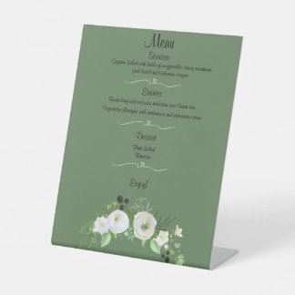 Signe De Table Élégant menu de mariage Signal piédestal