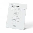 Elégant menu mariage calligraphie romantique