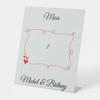 Signe De Table Elegant Minimalist Wedding Table Number