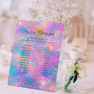 Signe De Table Elégant moderne Gold Fire Opal Liste de prix