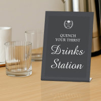 Élégant Noir Personnalisé Drink Station Graduation