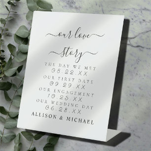 Signe De Table Elegant Our Love Story Mariage