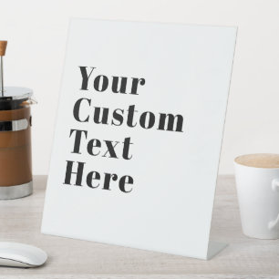 Signe De Table Élégant Retro Moderne Lettrage   Noir modifiable