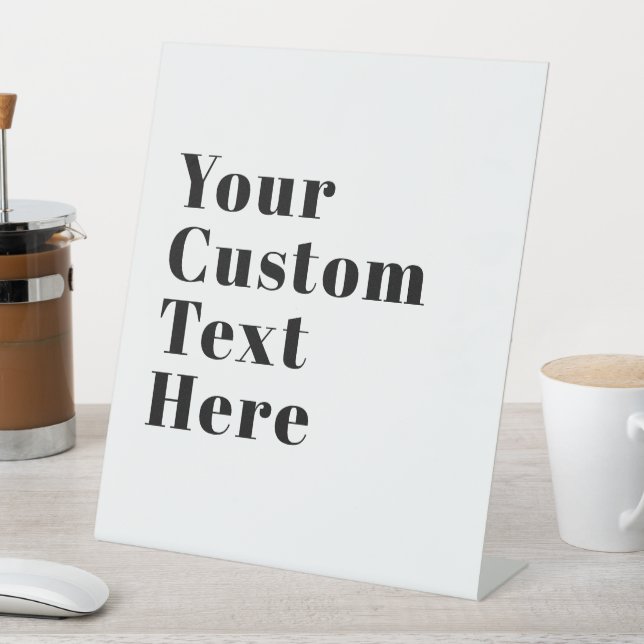 Signe De Table Élégant Retro Moderne Lettrage | Noir modifiable (In SItu)