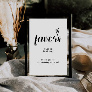 Signe De Table Élégant Script Faveurs Mariage S'Il Vous Plaît Pre