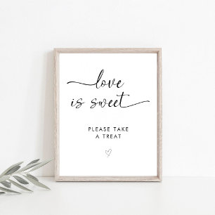 Signe De Table Élégant Signature Script L'amour est doux Favorise