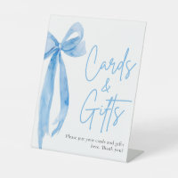 Elégante aquarelle Dusty Blue Bow Cartes et cadeau