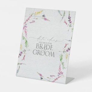 Signe De Table Elégante aquarelle Fleur sauvage Floral Date Idées