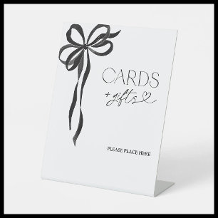 Signe De Table Elégante aquarelle noir cartes et cadeaux