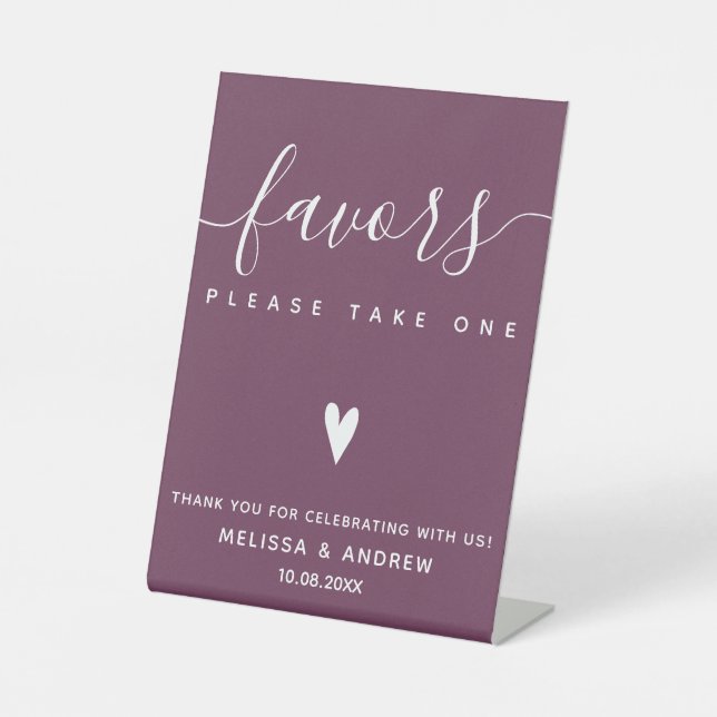 Signe De Table Élégante calligraphie Bourgogne table des faveurs  (Recto)