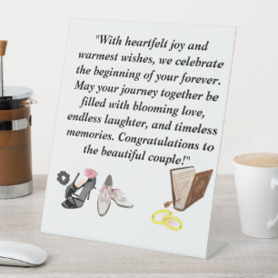 Signe De Table Elégante carte de mariage - Chic talons noirs avec