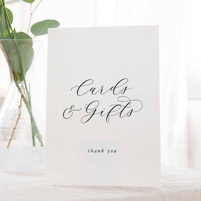 Signe De Table Élégante Cartes de Script et Cadeaux Signal Pedest (Créateur téléchargé)