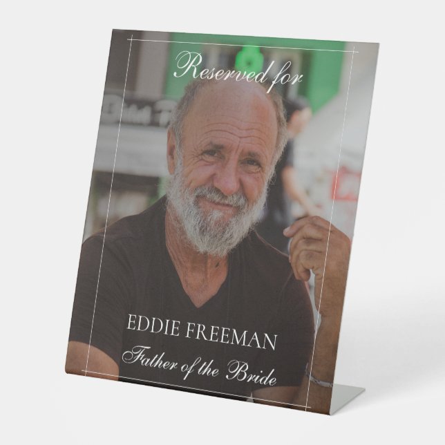 Signe De Table Élégante Chaise commémorative de mariage Vignette  (Recto)