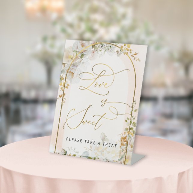 Signe De Table Élégante Fête des mariées Fleur sauvage Sweet Trea (Créateur téléchargé)