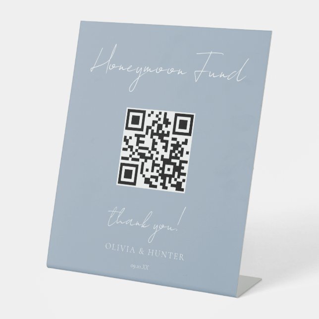 Signe De Table Élégante signature manuscrite Mariage Honeymoon Fu (Recto)