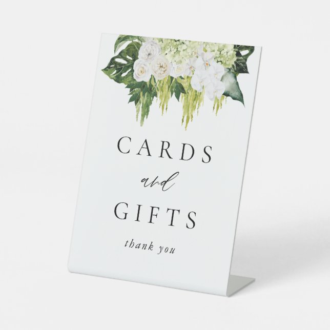 Signe De Table Elégante verdure Cartes de Mariage et Cadeaux (Recto)