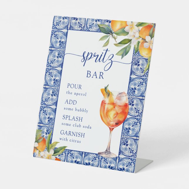 Signe De Table Elle a trouvé son bar Spritz Main Squeeze (Recto)