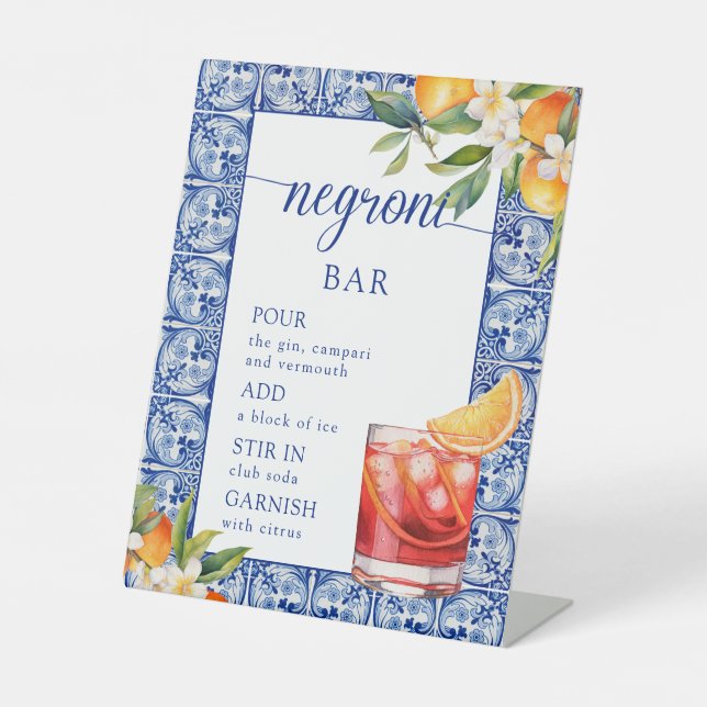 Signe De Table Elle A Trouvé Son Principal Squeeze Negroni Bar (Recto)