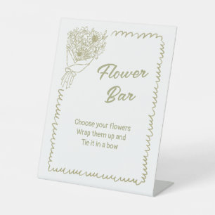 Signe De Table Elle est hors du marché Flower Bar Baby Shower
