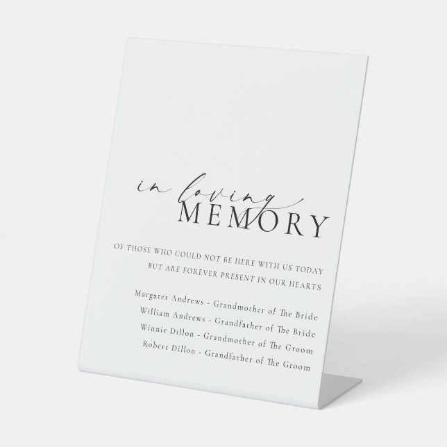 Signe De Table Ellesmere Dans Mariage Mémoire Amour (Recto)
