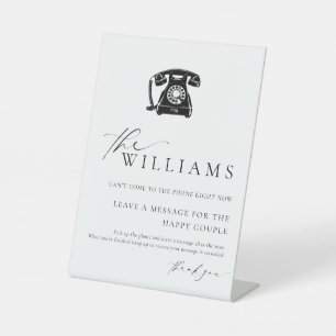 Signe De Table Ellesmere Minimal Mariage Audio Guestbook