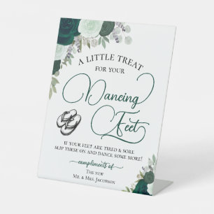Signe De Table Emerald Boho Roses Dancing Feed Flip Flop Mariage