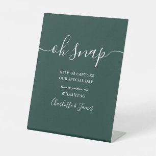 Signe De Table Emerald Green Signature Script Oh Snap Mariage
