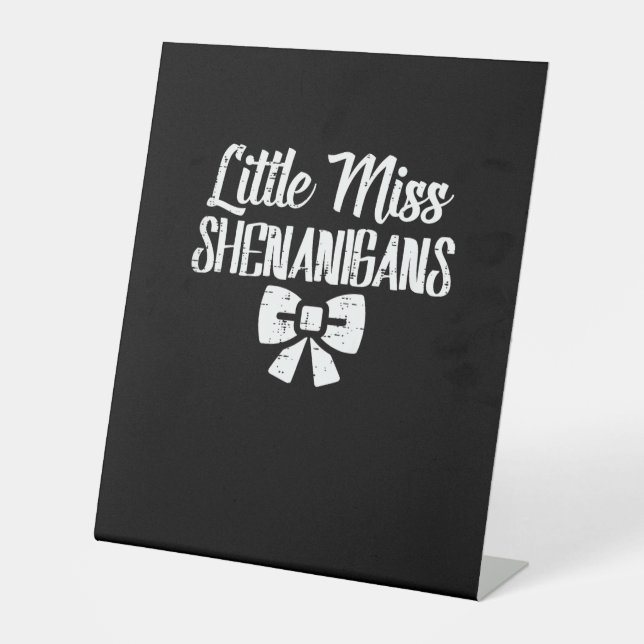 Signe De Table Enfants Little Ms Shenanigans Mignon St Patricks D (Recto)