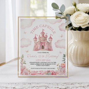 Signe De Table Enseigne 8x10 capsule temporelle Château Princesse