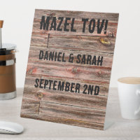 ENSEIGNE DE BIENVENUE DE MARIAGE RUSTIQUE MAZEL TO