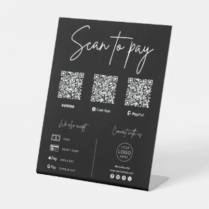 Signe De Table Enseigne de code QR pour entreprise de paiement pa