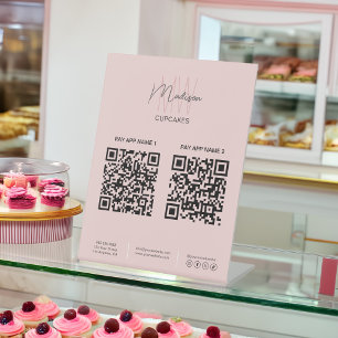 Signe De Table Enseigne de comptoir pour la numérisation QR de pa