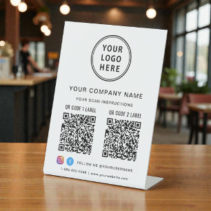 Signe De Table Enseigne de logo d'entreprise pour médias sociaux