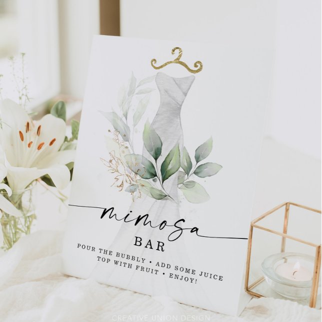 Signe De Table Enseigne de Mimosa pour Mariage Champêtre en Aquar (Créateur téléchargé)