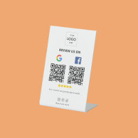 Enseigne de socle de code QR de critique Google Fa
