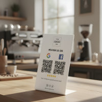 Enseigne de socle de code QR de critique Google Fa