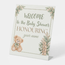 Enseigne personnalisée de baby shower neutre pour