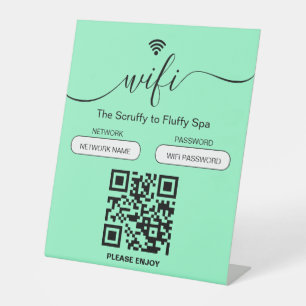 Signe De Table Enseigne pour salon de toilettage pour chiens WiFi