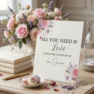 Signe De Table Enseignes de bar de Baby Shower Rose Moderne