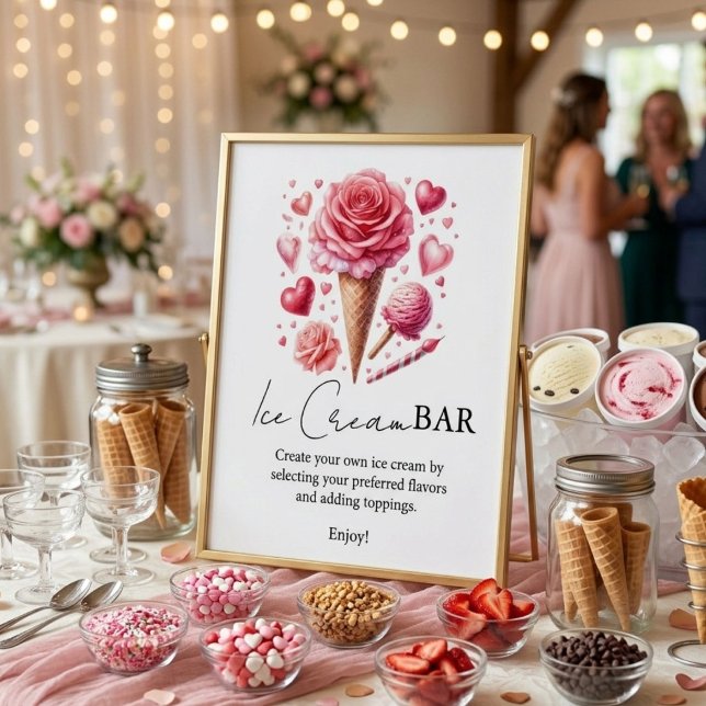 Signe De Table Enseignes de bar de mariage rose moderne ramassées (Créateur téléchargé)
