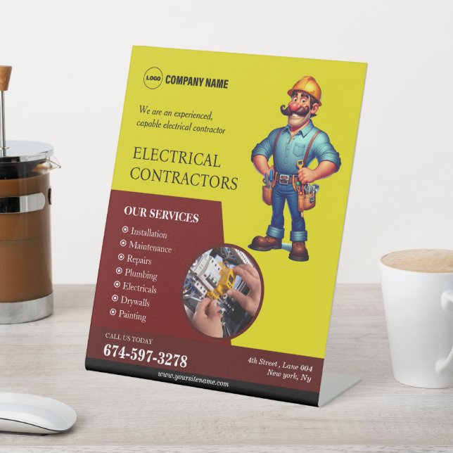 Signe De Table Entrepreneurs électriques (In SItu)