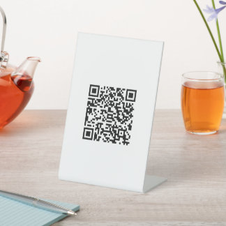 Signe De Table Entreprise de code QR personnalisé