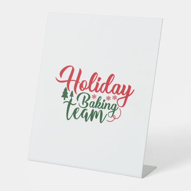 Signe De Table Équipe de pâtisserie de Noël (Recto)