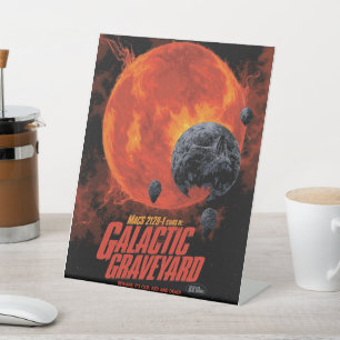Signe De Table Espace cimetière crâne Halloween Galaxie des horre