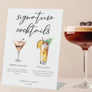 Signe De Table Espresso Martini Pina Colada Cocktails Menu
